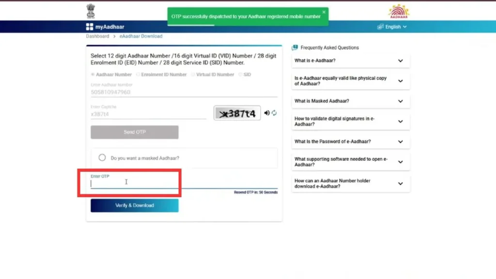 aadhar card download